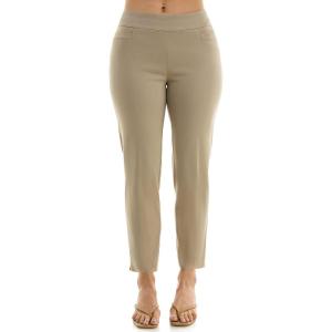 image:imageZac amp Rachel Womens Tummy Control Millennium Slim Ankle Length PantPebble Stone