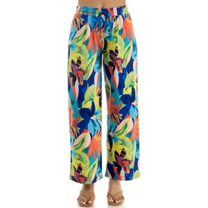 image:imageZac amp Rachel Womens Wide Leg Pull on Dty Knit Pant with Elastic Waist and Self Adjustable Tie BeltCasual PantsSurf the Web Multi