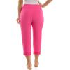 image:imageZac amp Rachel Womens Pull on Capri Pant with Lace Fringe Ankle DetailBeetroot