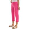 image:imageZac amp Rachel Womens Pull on Capri Pant with Lace Fringe Ankle DetailBeetroot