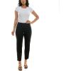image:imageZac amp Rachel Womens PullOn Ankle Length Pant with Tummy Control Waist Band Black Multi Rose 14Black