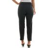 image:imageZac amp Rachel Womens PullOn Ankle Length Pant with Tummy Control Waist Band Black Multi Rose 14BlackWhite Dots