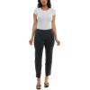 image:imageZac amp Rachel Womens PullOn Ankle Length Pant with Tummy Control Waist Band Black Multi Rose 14BlackWhite Dots