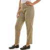 image:imageZac amp Rachel Womens PullOn Ankle Length Pant with Tummy Control Waist Band Black Multi Rose 14Brown Herringbone