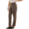 image:imageZac amp Rachel Womens PullOn Ankle Length Pant with Tummy Control Waist Band Black Multi Rose 14Brown Pinstripe