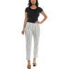 image:imageZac amp Rachel Womens PullOn Ankle Length Pant with Tummy Control Waist Band Black Multi Rose 14IvoryNavy