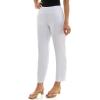 image:imageZac amp Rachel Womens PullOn Ankle Length Pant with Tummy Control Waist Band Black Multi Rose 14Optic White