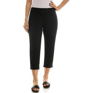 image:imageZac amp Rachel Womens Pull on Capri Pant with Lace Fringe Ankle DetailBlack
