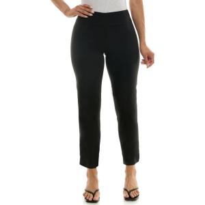image:imageZac amp Rachel Womens PullOn Ankle Length Pant with Tummy Control Waist Band Black Multi Rose 14Black