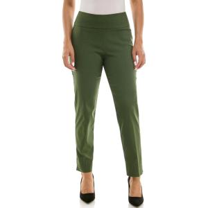 image:imageZac amp Rachel Womens PullOn Ankle Length Pant with Tummy Control Waist Band Black Multi Rose 14Kombu Green