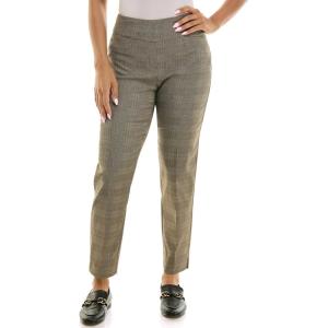 image:imageZac amp Rachel Womens Pullon Ankle Length Pants with Millennium FabricBrownTerra Cotta Plaid